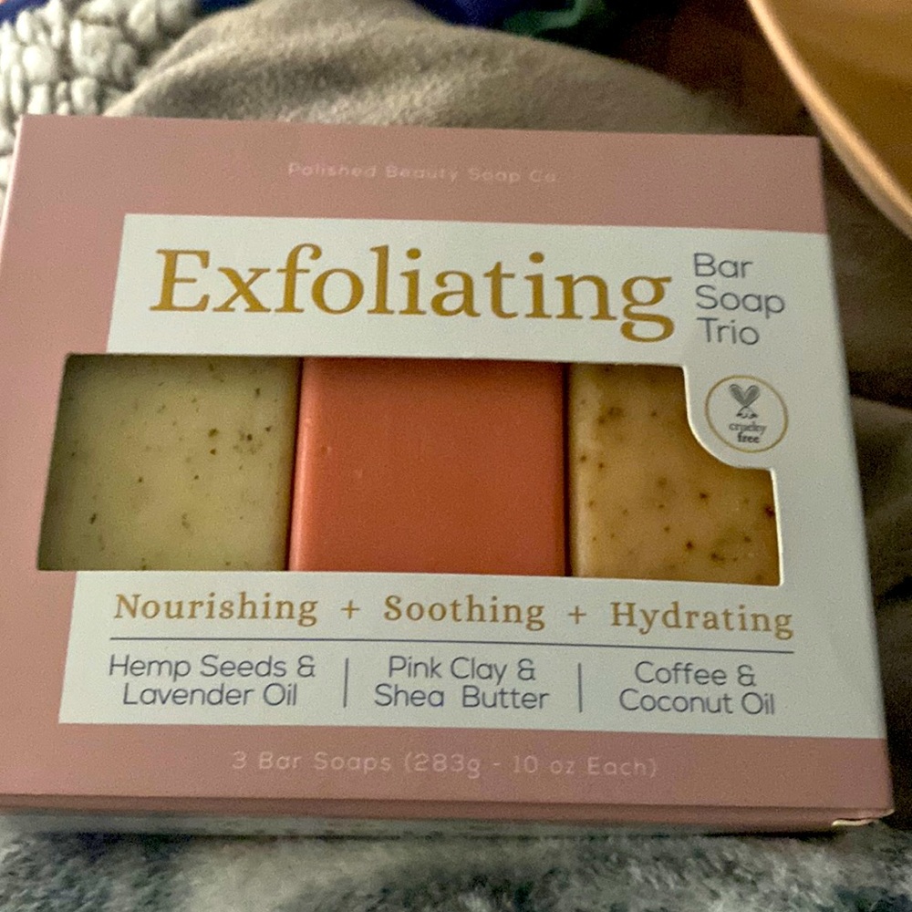 Exfoliating Bar Soap Trio Nourishing + Soothing + Hydrating